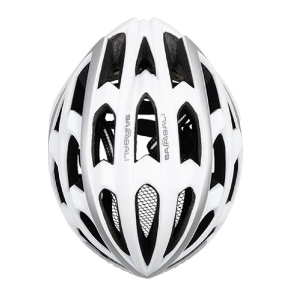 Babaali LED cykelhjelm M hvid/sølv