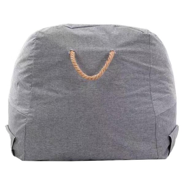 Lounge sækkestol med armlæn grå