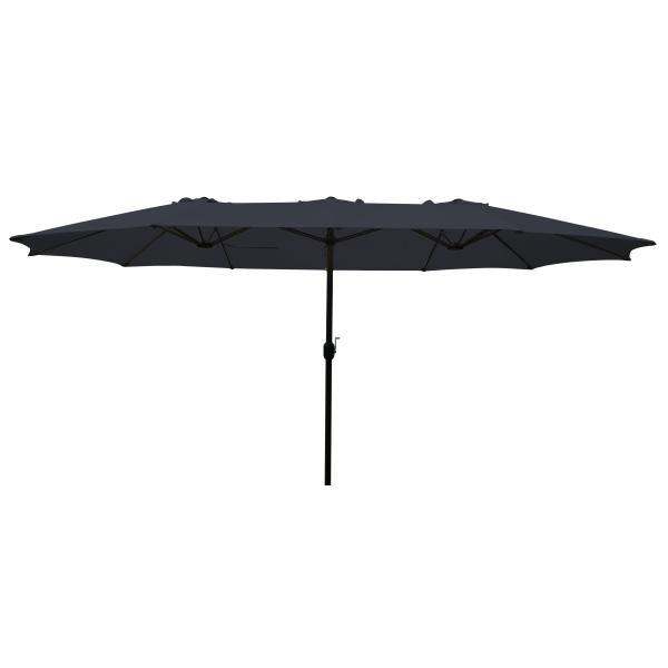 Dobbelt parasol mørkeblå 2,2x4m