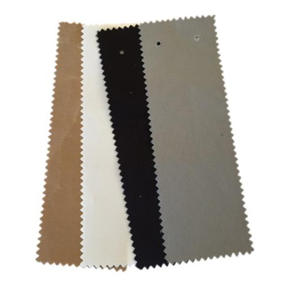 Stofprøve polyester sort/hvid/sand/grå