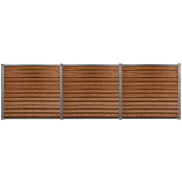Komposithegnsæt 526x180cm brun/grå