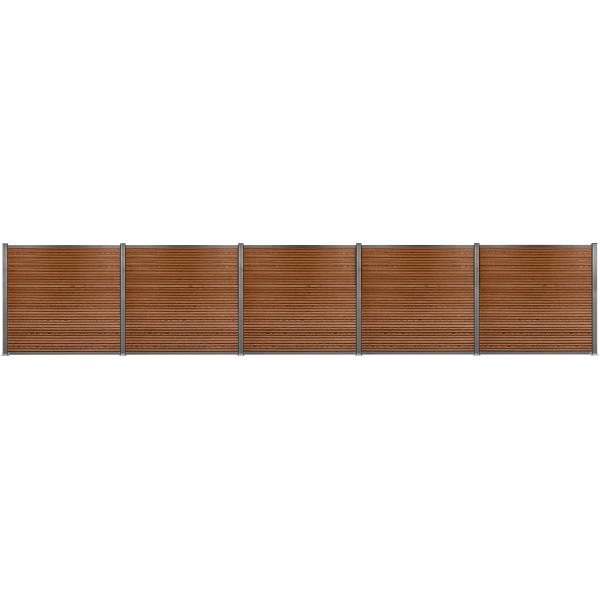 Komposithegnsæt 872x180cm brun/grå