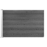 Komposithegn med 1 stolpe 113x120cm antracitgrå/alu