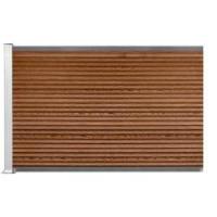 Komposithegn med 1 stolpe 120cm brun/alu