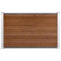 Komposithegn med 2 stolper 120cm brun/alu