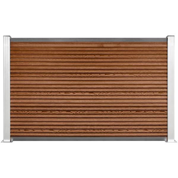 Komposithegn med 2 stolper 120cm brun/alu