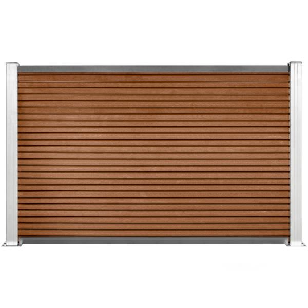 Komposithegn med 2 stolper 120cm brun/alu