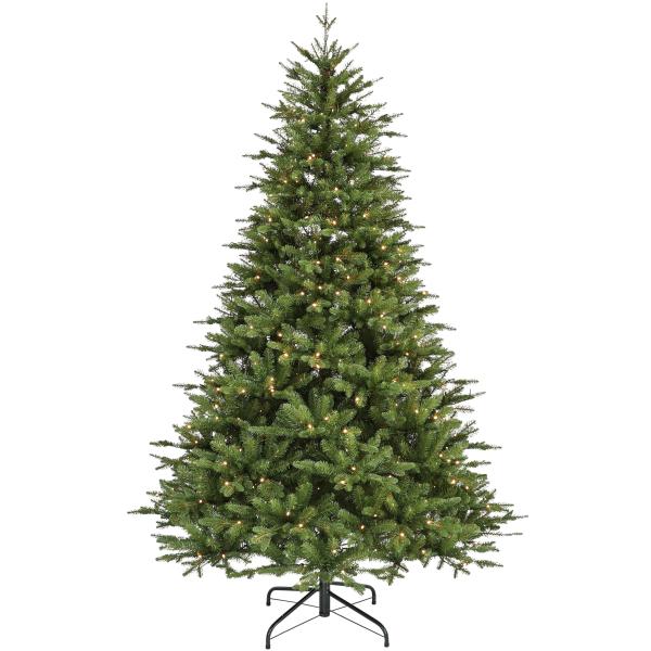 Nordisk juletræ med lys og timer 180cm