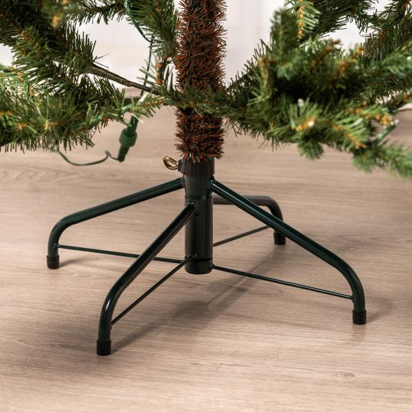 Nordisk juletræ med lys og timer 180cm