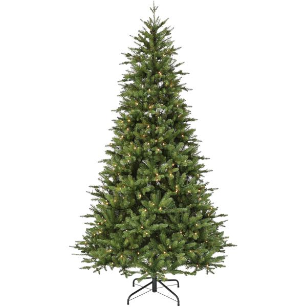 Nordisk juletræ med lys og timer 270cm