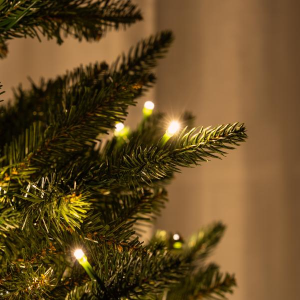 Nordisk juletræ med lys og timer 300cm