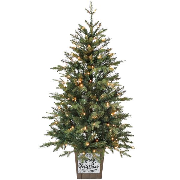 Juletræ med lys og timer 120 cm