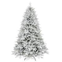 Nordisk juletræ med lys og sne 180cm