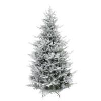 Klassisk juletræ med lys og sne 150 cm