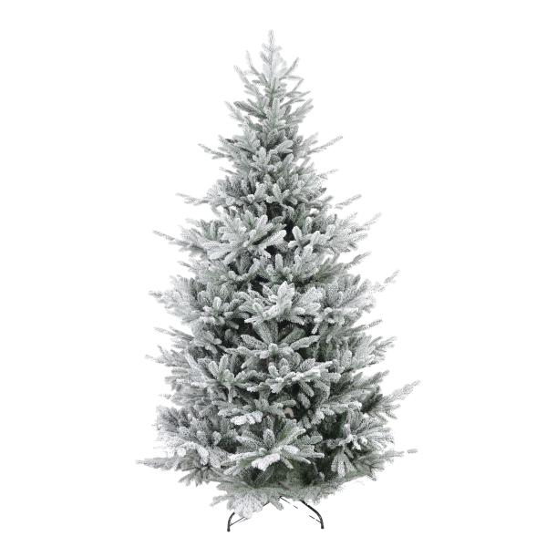 Klassisk juletræ med lys og sne 150 cm