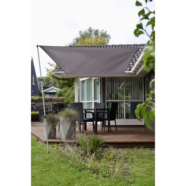 Solsejl grå LUX 3,6x3,6m