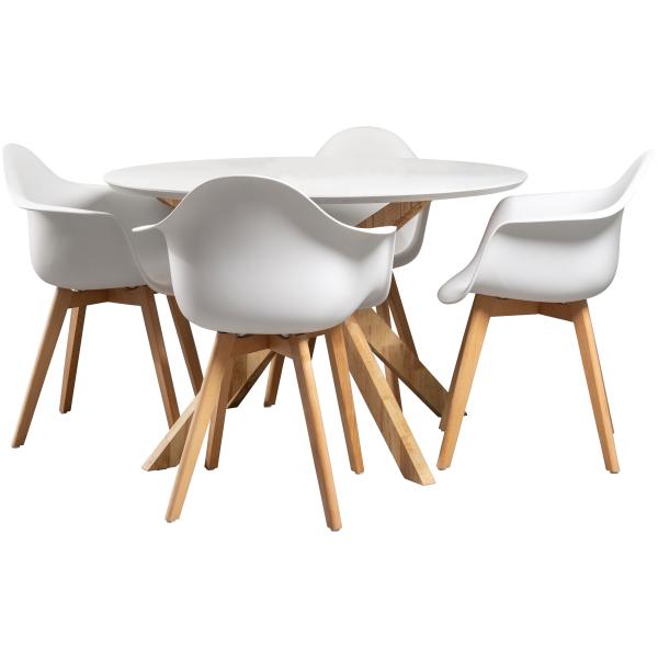 Homeville Palmi hvid/Lucas hvid/natur