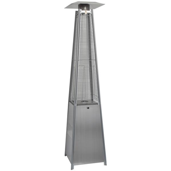 Terrassevarmer LUX med flamme 227cm sølv