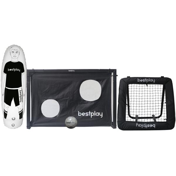 Bestplay fodboldmål 150x100cm + rebounder 90x90cm  + air dummy 180cm + bold