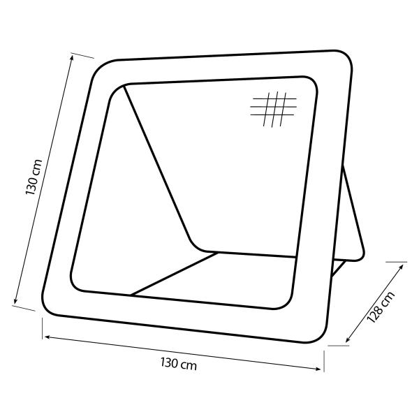 Bestplay fodboldmål 220x170cm + rebounder 130x130cm + air dummy 180cm + bold