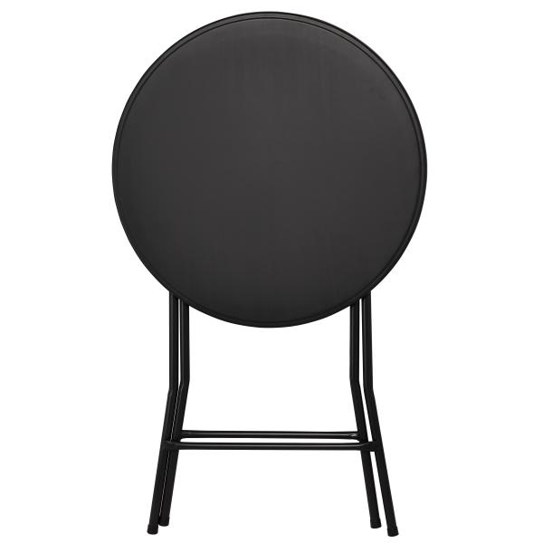 Foldebar barbord sort ø80x110cm