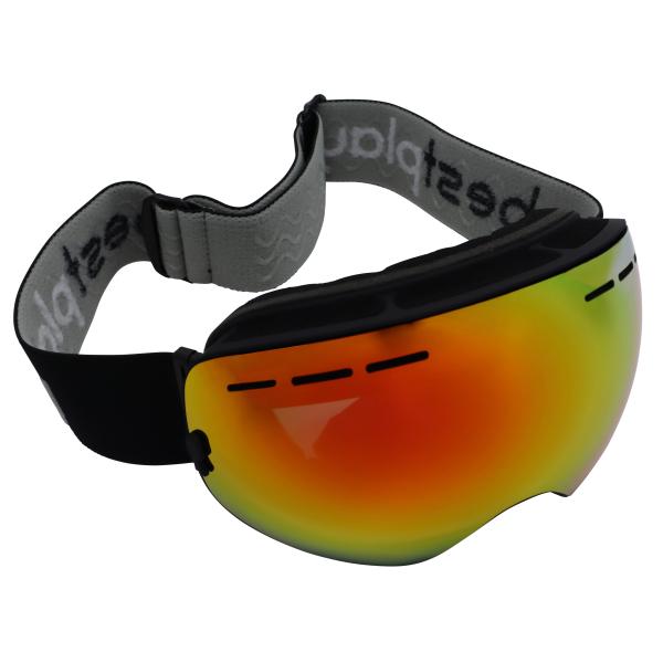 Bestplay skibrille voksen rød og gul