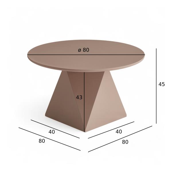 Aura mokka mousse ø80x45cm