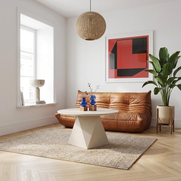 Aura creme hvid ø80x45cm