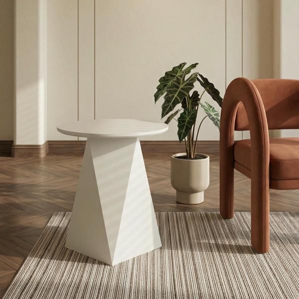 Aura creme hvid ø50x50cm