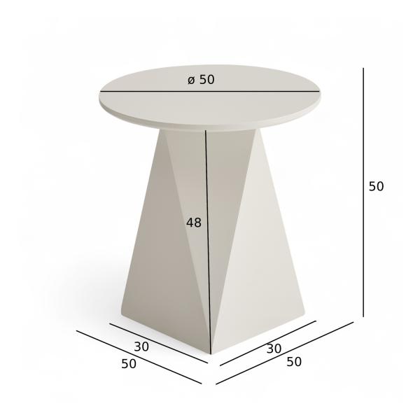 Aura creme hvid ø50x50cm
