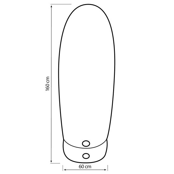 Bestplay Airdummy 160cm sort/hvid