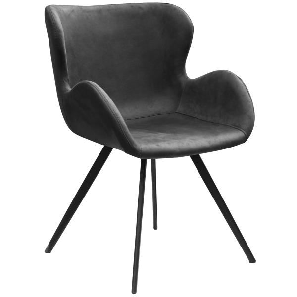 Trine suede firkantet ben sort 
