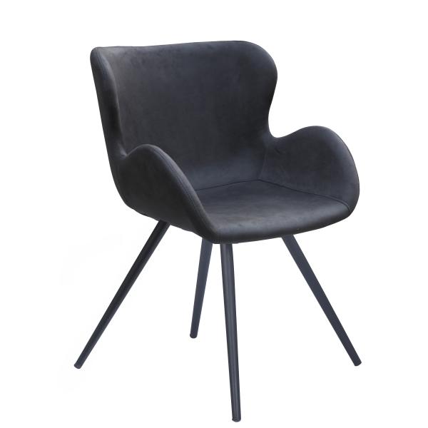 Trine suede runde ben sort 