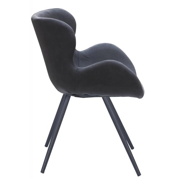 Trine suede runde ben sort 