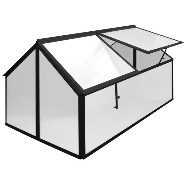 Billede af Minidrivhus sort 4 åbninger 120x80x67cm