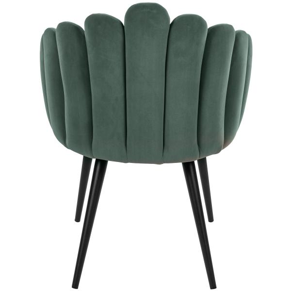 Jasmin velour mørkegrøn/sort