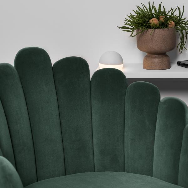 Jasmin velour mørkegrøn/sort