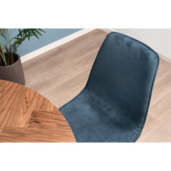 Sanne med drejefunktion fløjl blå