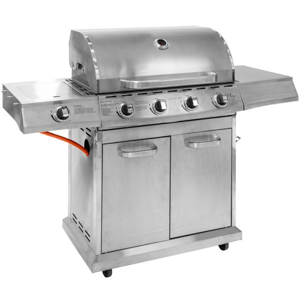 Premium gasgrill med 4 brændere og sideblus