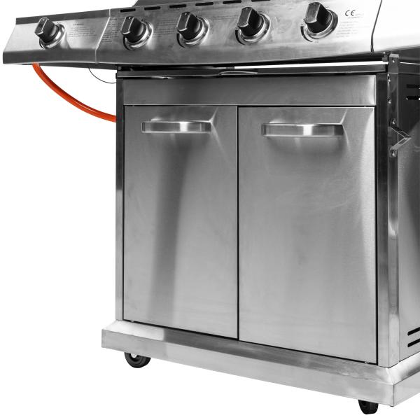 Premium gasgrill med 4 brændere og sideblus