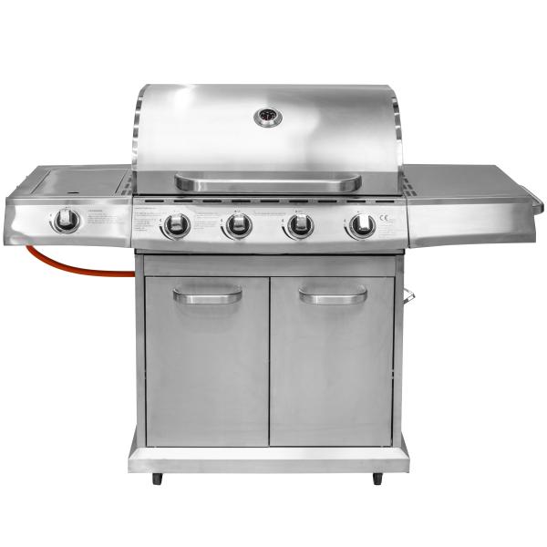 Premium gasgrill med 4 brændere og sideblus