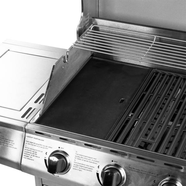 Premium gasgrill med 4 brændere og sideblus