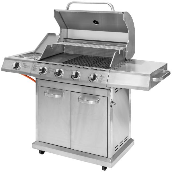 Premium gasgrill med 4 brændere og sideblus