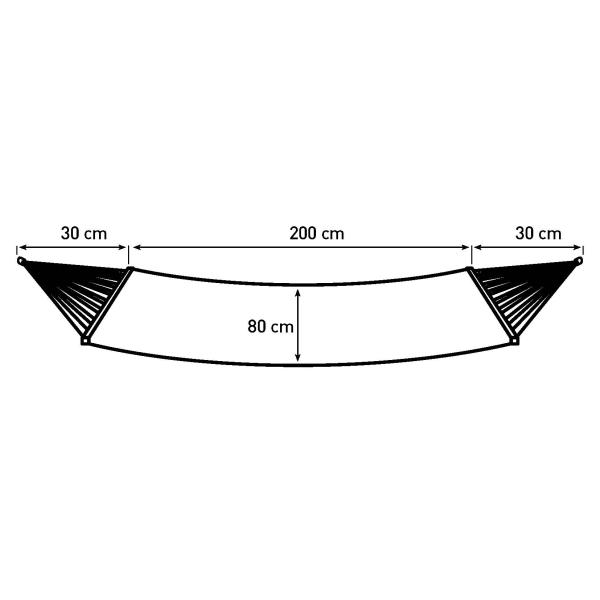 Hængekøje 200x80cm flettet