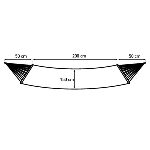 Hængekøje 200x150cm flettet