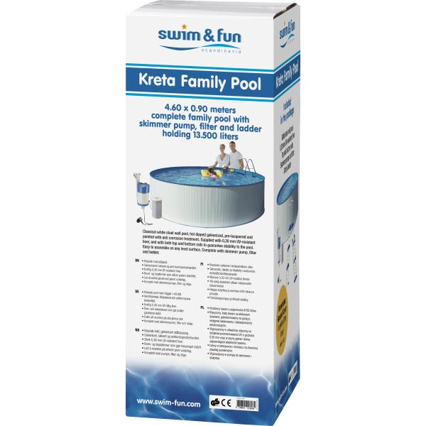 Swim & Fun Kreta Pool hvid ø460x90cm