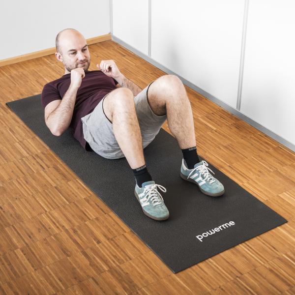 Powerme yogamåtte sort