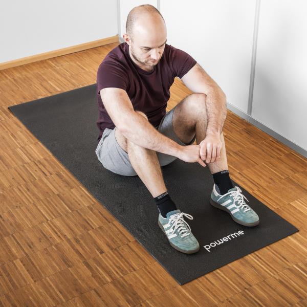 Powerme yogamåtte sort