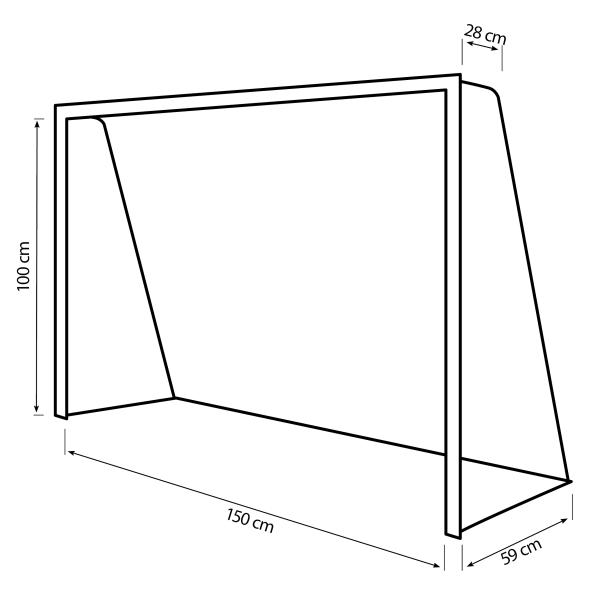 Bestplay fodboldmål 150x100cm + rebounder 90x90cm + airdummy 180cm