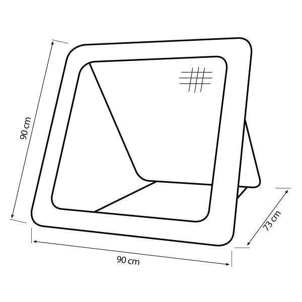 Bestplay fodboldmål 150x100cm + rebounder 90x90cm + airdummy 180cm